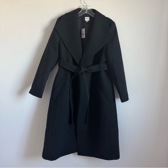 J. Crew Factory Belted Wool-Blend Coat in Black Size: 4P, NWT - Picture 3 of 11